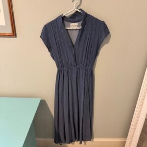 Urban Outfitters Polka Dot Navy Midi Sundress